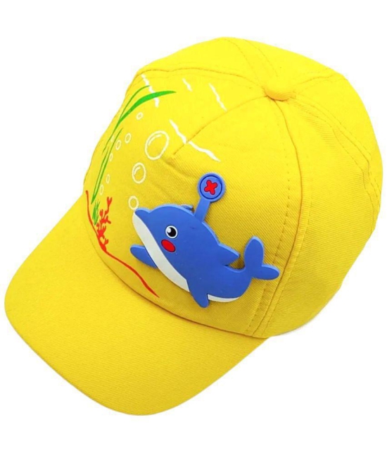 Zacharias Boy's Kids Cotton Baseball Cap kc-28 (Yellow_1-4 Years) (Pack of 1) - None