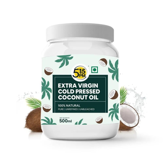 5:15PM Virgin Coconut Oil Cold Pressed – for Hair, Baby, Skin & Cooking ?Raw & Unrefined – 500ml