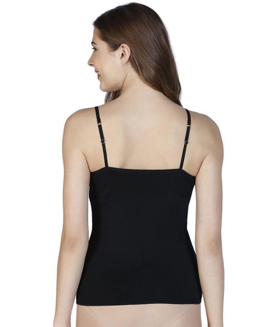 Amante Cotton Blended Camisoles - Black Single - M