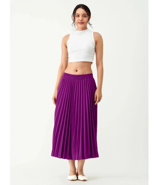 JASH CREATION Magenta Polyester Womens Flared Skirt ( Pack of 1 ) - None