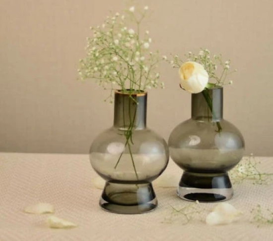 Euphoria Small Glass Vases: Set of 2