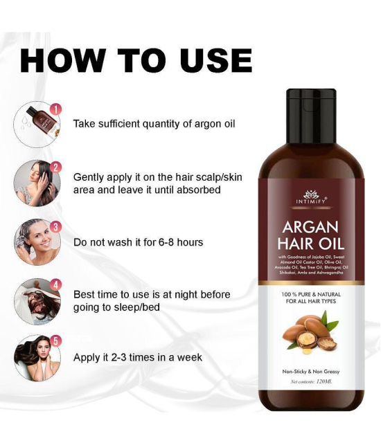 Intimify Argan Hair Oil, for hair growth, moroccan argan oil, argan oil, hair growth vitalizer, 120 ml