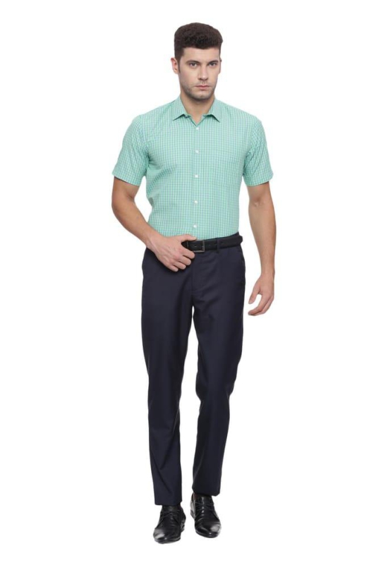 Men Green  Formal Half Sleeves Formal Shirt