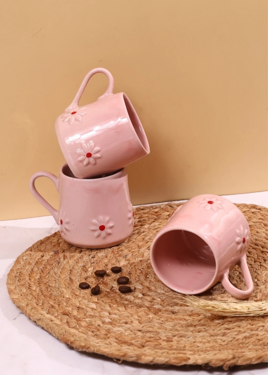 Pink Lily Mug-Set of four