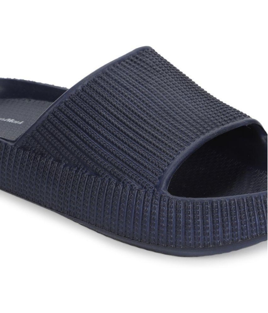 UrbanMark Men Comfortable Light Weight Cushioned Slide Flip-Flop-Navy - None