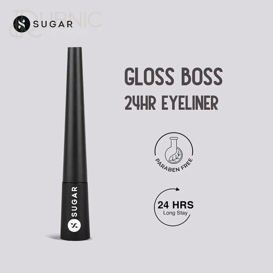 SUGAR Cosmetics Gloss Boss 24HR Eyeliner 01 Back In Black Black Eyeliner