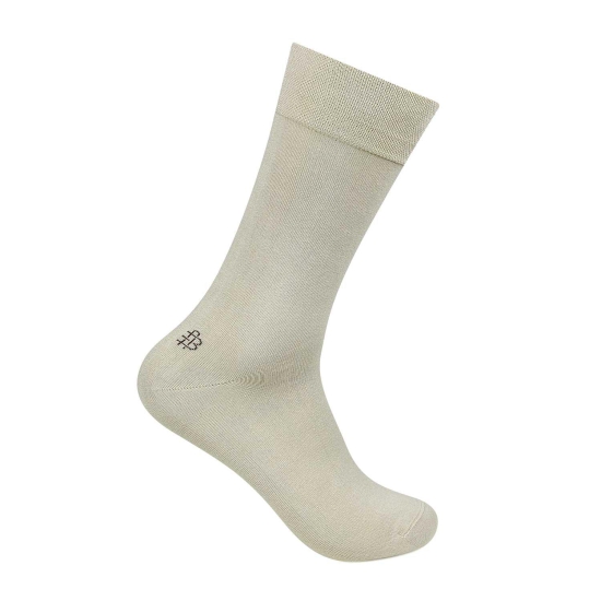 Men Cotton Odour Free Plain Socks Brown Free Size