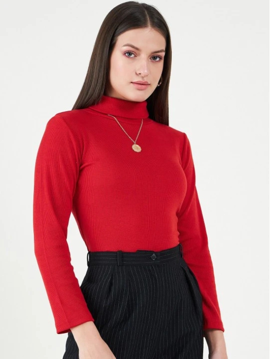 Long Sleeves Turtle Neck Cotton Fitted Top