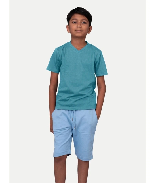 Radprix Light Blue Cotton Blend Boys T-Shirt ( Pack of 1 ) - None