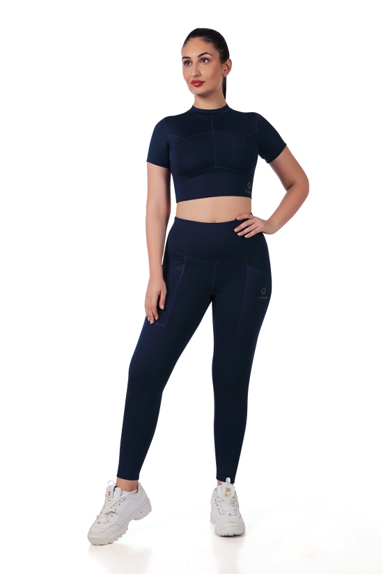 Stitch Mock Neck Co-ord Set-Black / XXL