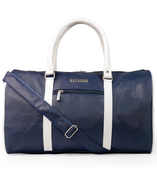 Man Arden - Blue Leather Duffle Bag - Onesize