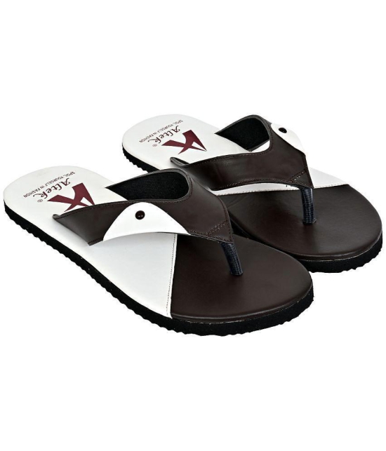 Altek - Brown Mens Thong Flip Flop - None