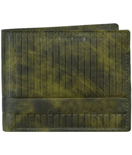 GEEO - Green Faux Leather Mens Two Fold Wallet ( Pack of 1 ) - Green