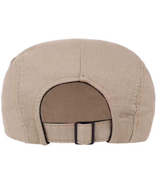 Zacharias - Beige Cotton Men's Cap ( Pack of 1 ) - Beige