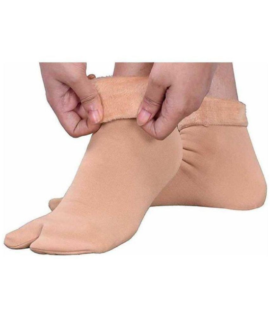 PENYAN Womens Multicolor Fur Solid Combo Ankle Length Socks ( Pack of 5 ) - None