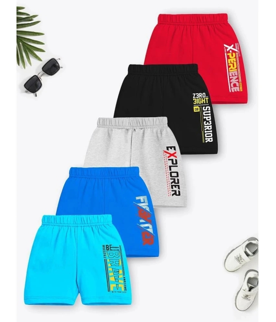 Trampoline - Multi Color Cotton Boys Shorts ( Pack of 5 ) - None