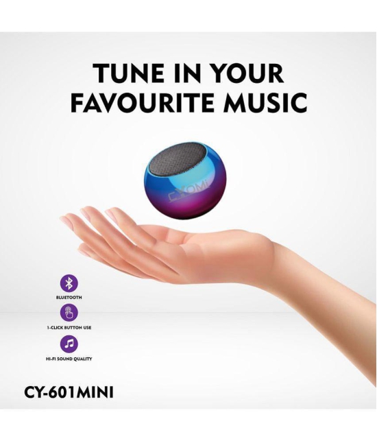 CYOMI CY_601 2 W Bluetooth Speaker Bluetooth v5.0 with USB Playback Time 4 hrs Blue - Blue