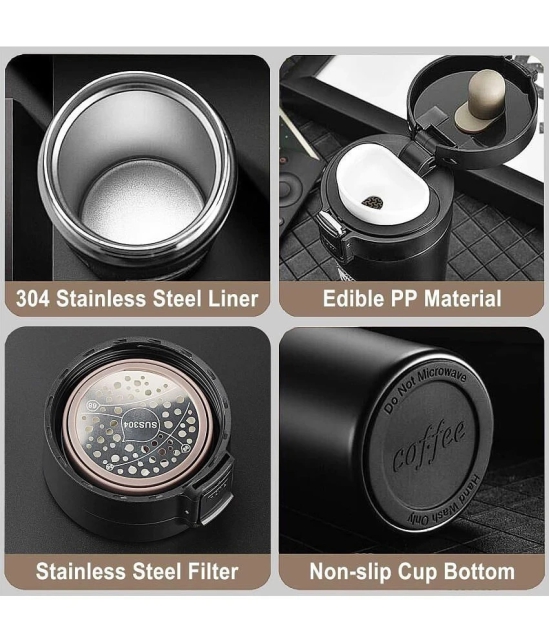 Stainless Steel Vacuum Insulated Mug - Travel Tea and Coffee Mug - Insulation Tumbler with Flip Lid, Mesh Strainer Hot and Cold for Office,Gifts Cup for Hot & Cold Drinks (400ML) - Assorted