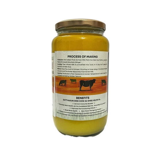 Desi Cow A2 Ghee - Made By Bilona Method I-1 Liter