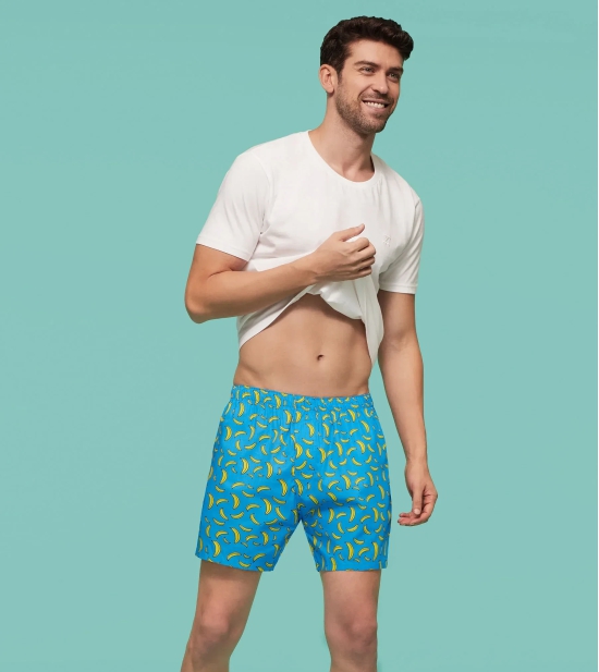 Remix Cotton Boxers Banana Blue L