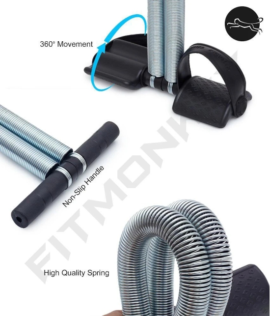 6 in 1 Home Gym Tummy Trimmer Fitness Equipment (Double Spring) - ONESIZE