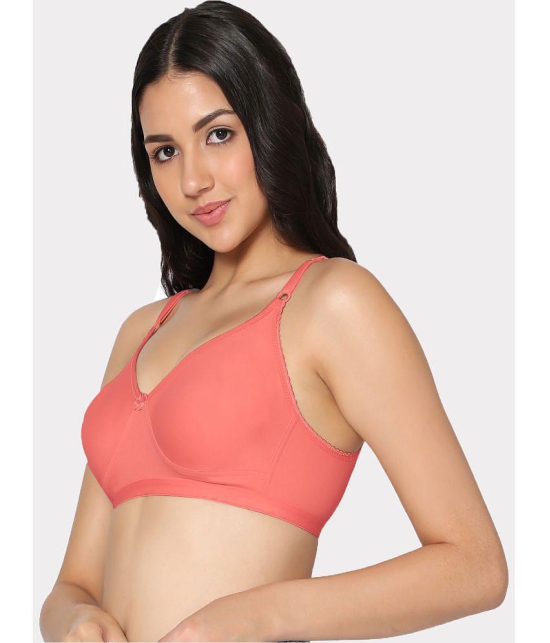 IN CARE LINGERIE - Red Cotton Non Padded Women''s T-Shirt Bra ( Pack of 1 ) - None