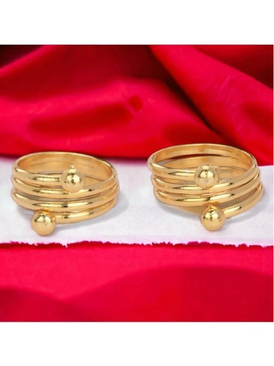 AanyaCentric Gold Toe Rings ( Pack of 1 ) - Gold