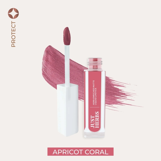 Just Herbs Herb Enriched Matte Liquid Lipstick Apricot_Coral