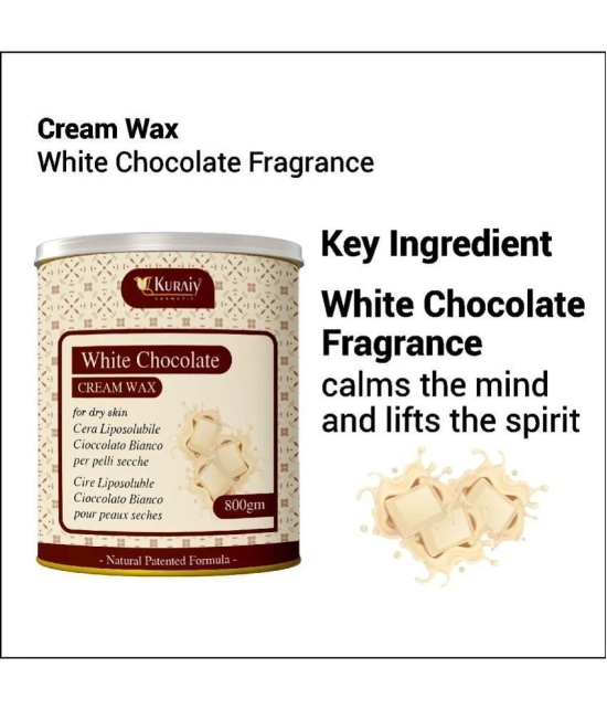 KURAIY White Chocolate And Banana Wax for Smooth Hair Removal - 800gm extracts (Pack of 2)