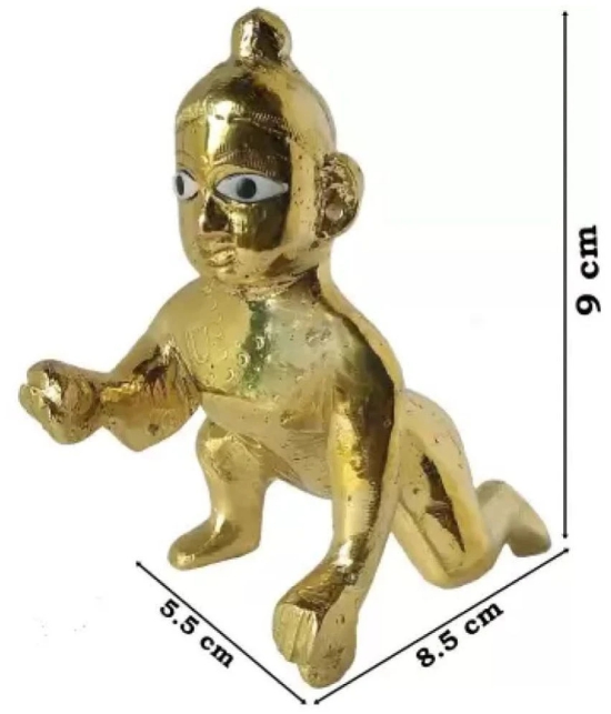 DvR ClicK - Brass Laddu Gopal 10 cm Idol