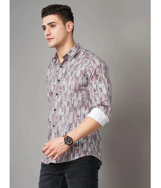 Paul Street Polyester Slim Fit Printed Full Sleeves Mens Casual Shirt - Grey ( Pack of 1 ) - None