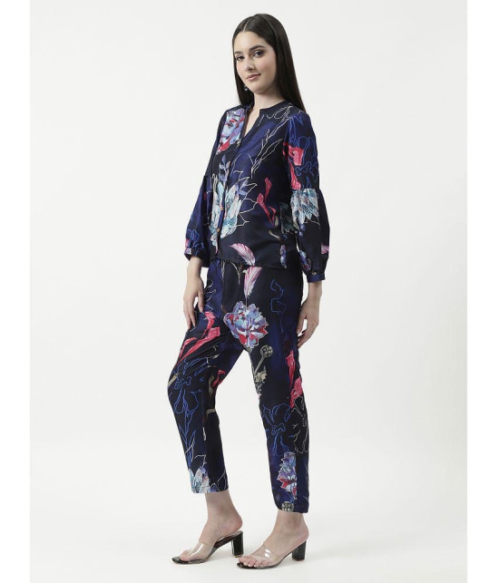 Pannkh Womens Floral Digital Printed Loungewear Shirt With Pant Set - None