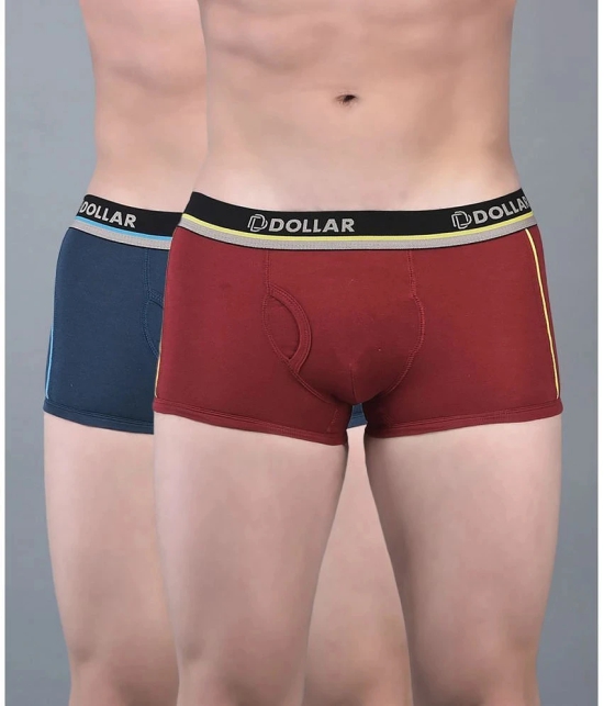 Pack of 2 Dollar Bigboss Assorted Solid Cotton Blend Men Trunk - None