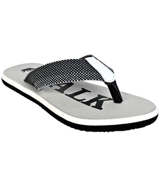 GRASS WALK - Gray Mens Thong Flip Flop - None