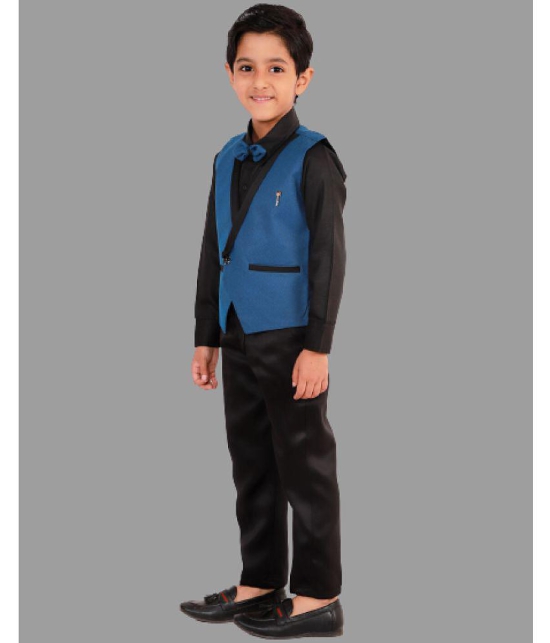 DKGF Fashion - Blue Cotton Blend Boys Shirt & Pants ( Pack of 1 ) - None