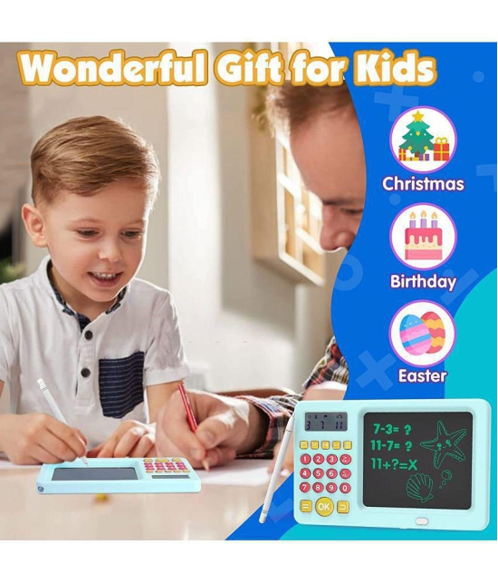 Genric - Writing Pad, Early Education 2 in-1 Math Game Calculator with LCD Screen for Kids Age- 3+