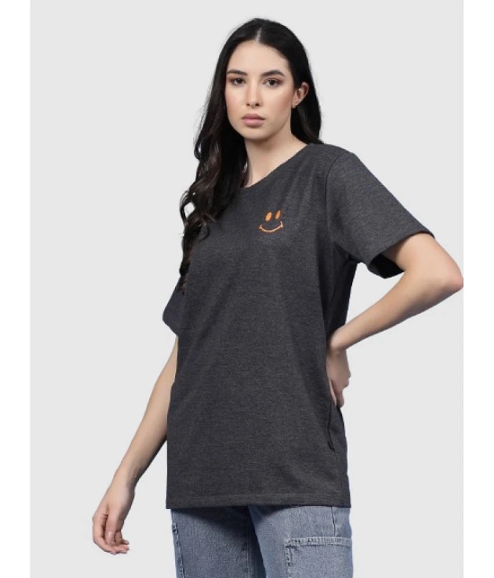 Rigo Charcoal Cotton Loose Fit Womens T-Shirt ( Pack of 1 ) - None