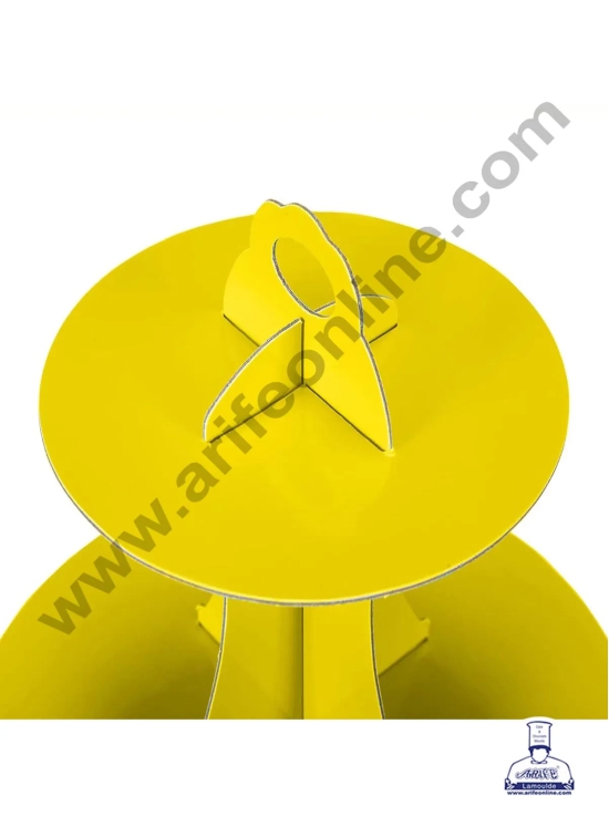 Cake Decor™ 3 Tier Plane Cardboard Cupcake Stand Holder-YELLOW