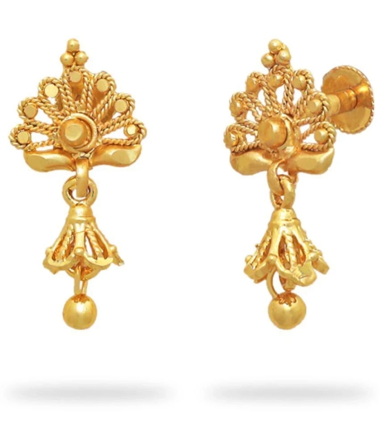 LUV FASHION Golden Chandbalis Earrings ( Pack of 1 ) - Golden