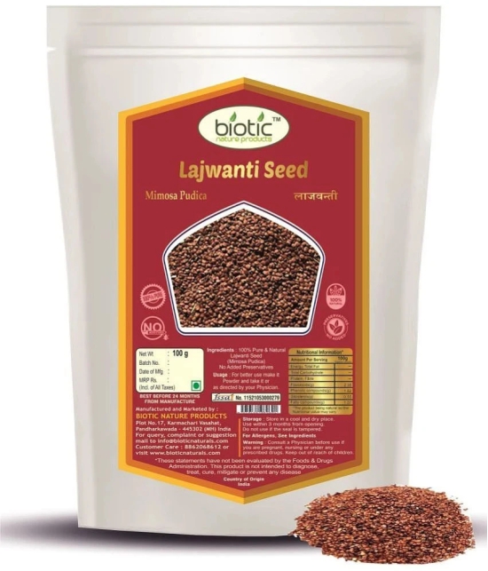 Biotic Lajwanti Seed (Mimosa Pudica/Chui Mui) 100 gm