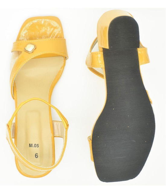 Dream Makers - Yellow Women''s Sandal Heels - None