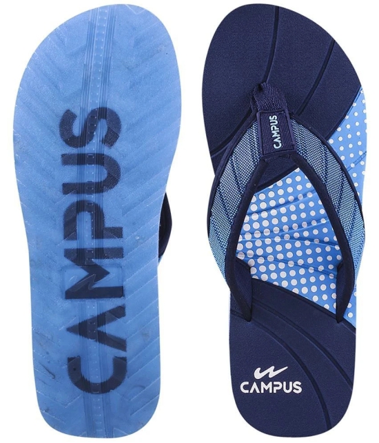 Campus Blue Mens Thong Flip Flop - None