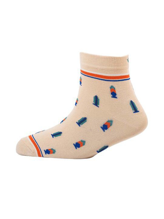 Men Pack Of 2 Patterned Cotton Ankle Length Socks