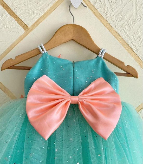 Cutedoll Mint Net Sparkle with butterfly kids Girls Dress-18-24 Month