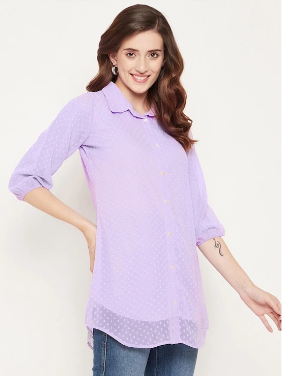 Mauve Shirt Collar Tunic