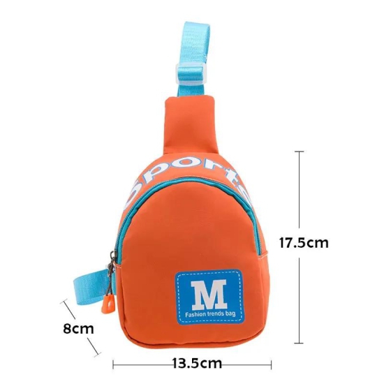 Mini Letter Printed Crossbody Bag for Kids-Orange