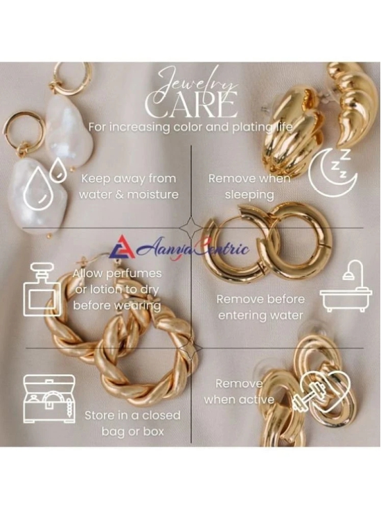 AanyaCentric Gold Toe Rings ( Pack of 1 ) - Gold