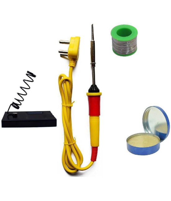 Aldeco ( 4 in 1 ) Kit of Soldering Iron 25W with Wire, flux & Stand