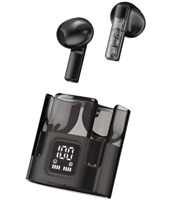 VERONIC Transparent Design Bluetooth True Wireless (TWS) In Ear 24 Hours Playback Powerfull bass,Fast charging IPX4(Splash & Sweat Proof) Black