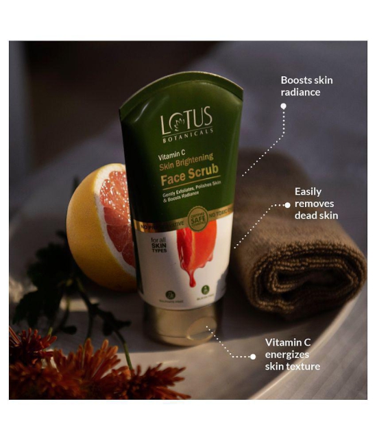 Lotus Botanicals Vitamin C Skin Brightening, Face Wash (180ml) and Scrub (100g) Combo, 280g